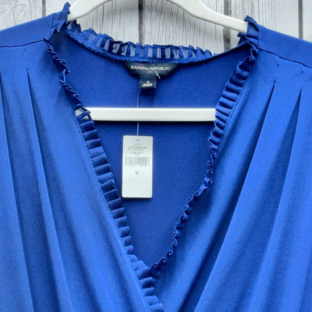 NWT Banana Republic Cobalt Blue Dress Size Medium - Picture 2 of 5